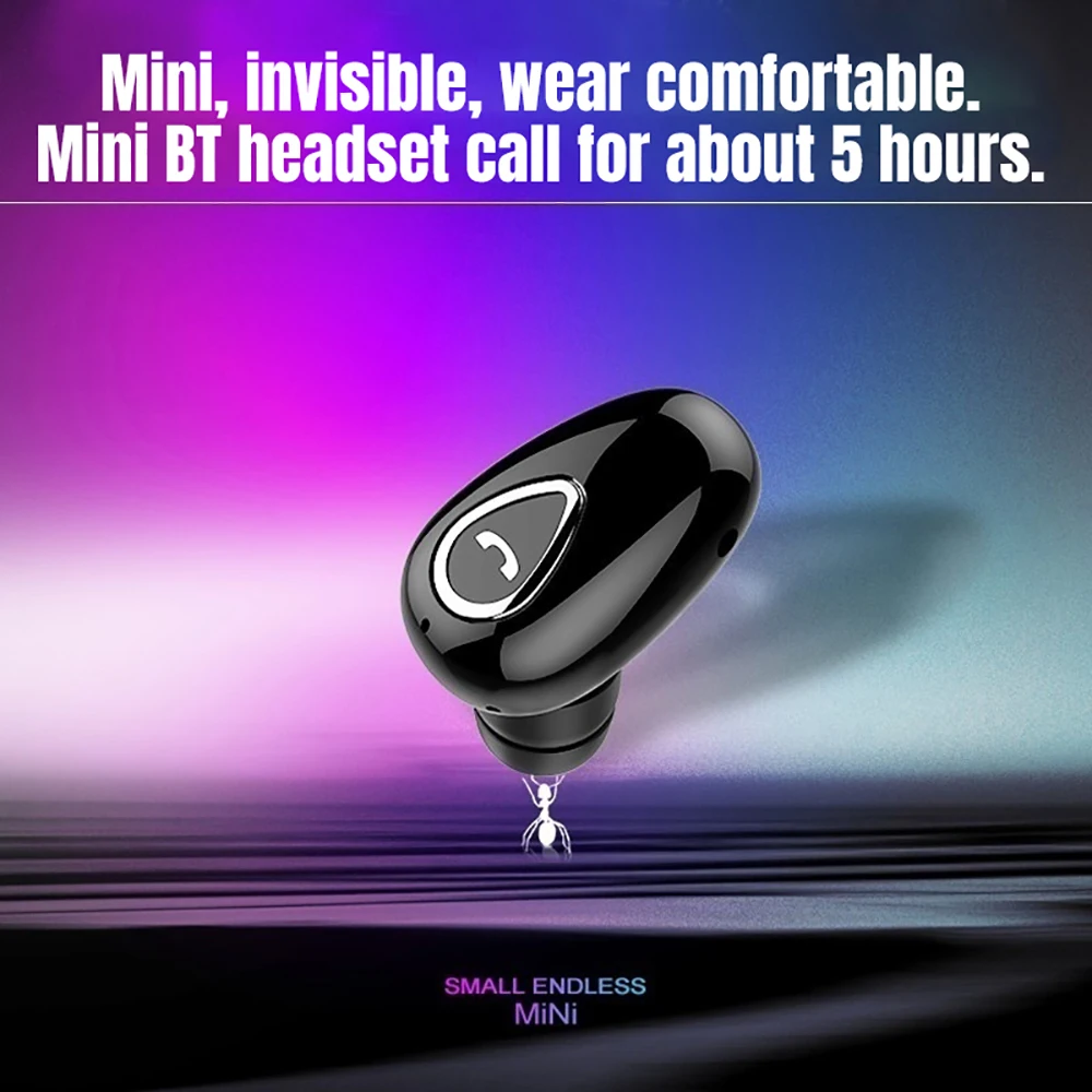 VTIN XW063 Wireless Earphones In Ear Bluetooth Earphone Handsfree Single Mini Invisible Earbud With Microphone For Driver Phone PK Xiami Earphone Bluedio Sony (3)