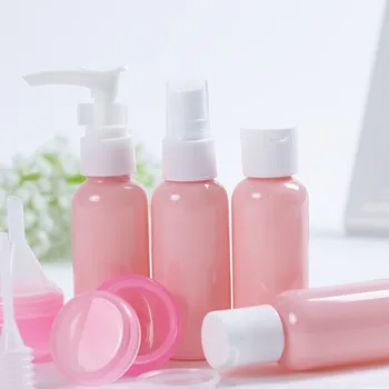 

9Pcs/Set Portable Travel Bottles Set Of Cosmetic Bottles Plastic Pressing Vaporizer Makeup Tools For Travel Bottles