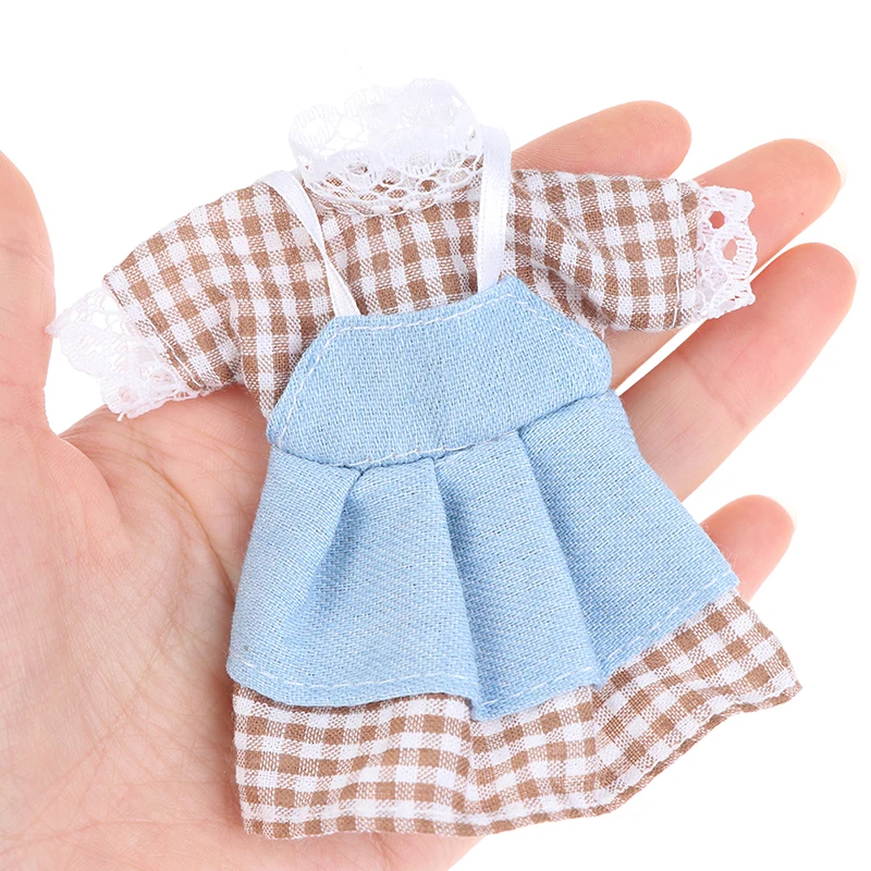 New 16cm 1:8 Dollhouse Clothes High-end Dress Up Skirt Suit Fashion Doll Clothes Skirt Suit Best Gift for Children DIY Girls Toy hina doll