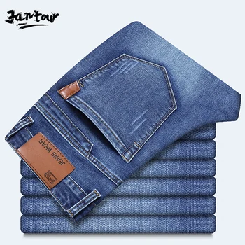 

2019 New Men Cotton Straight Classic Jeans Spring Autumn Male Denim Pants hombre Overalls Designer Men Jean High Quality homme