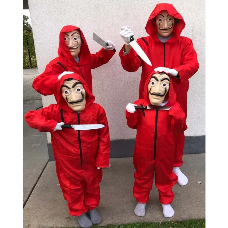 Tanie Dzieciak salvador dali film dom papieru La Casa De Papel na imprezę cosplay maska halloween pieniądze Heist kostium i maska