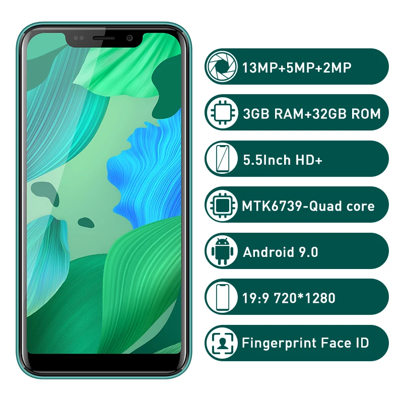 4G LTE внешний аккумулятор для смартфона 2 в 1 3 ГБ+ 32 Гб мобильный телефон Android 9,0 OTG 3 камера 10000 мАч 5," полный экран сотовый телефон