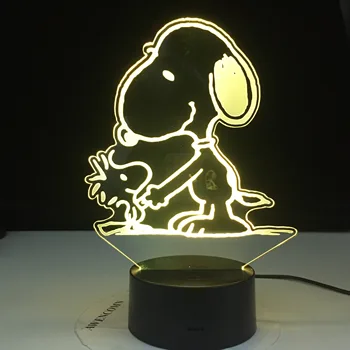 

Snoopy Creative 3D Night Light 7 Colors Gradient Light LED USB Table Lamp Holiday Gift Dropshipping Cute Kids Toys Feature