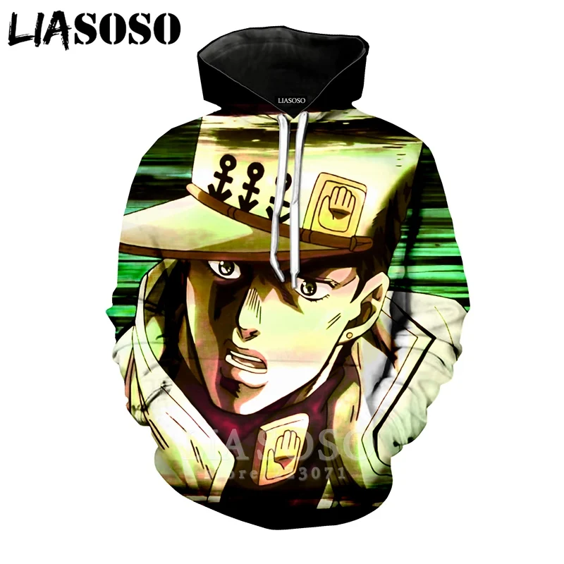 9 LIASOSO для мужчин и женщин Джонатан Joestar Толстовка 3D принт аниме JoJo причудливая приключенческая Толстовка Повседневный Топ пуловер с круглым вырезом A317-18 - Цвет: 9