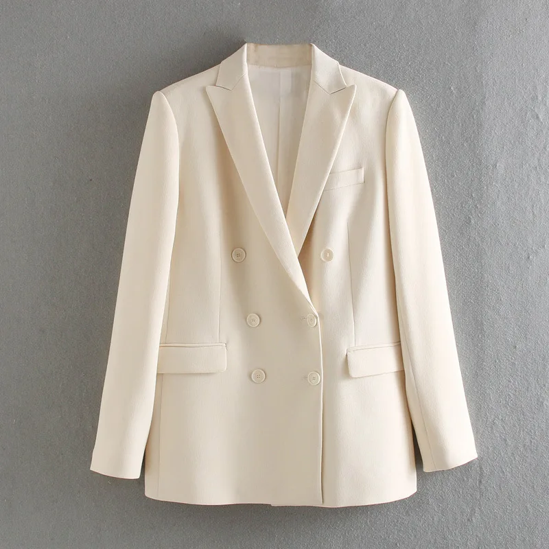 

2020 Women Suit For Business White Blazer For breasted Jackets Ladies Formal Suit Elegant Coat For Spring Autumn