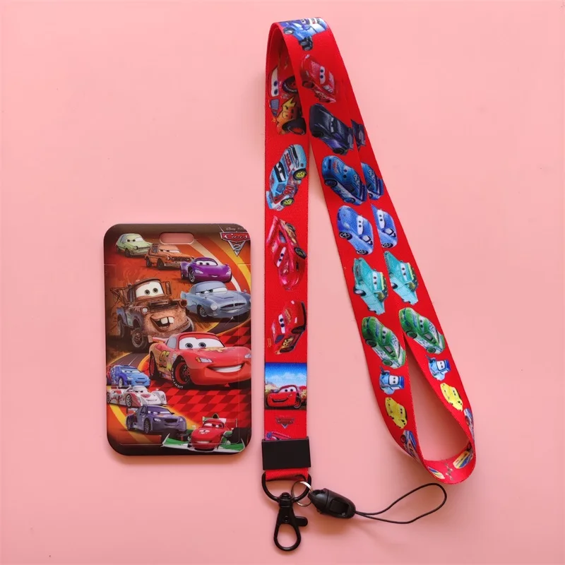 Card Holder Bank Card Holder Business Badge Card Case Frame Employee Case Cover Student Lanyard ID Holder For Disney Cars