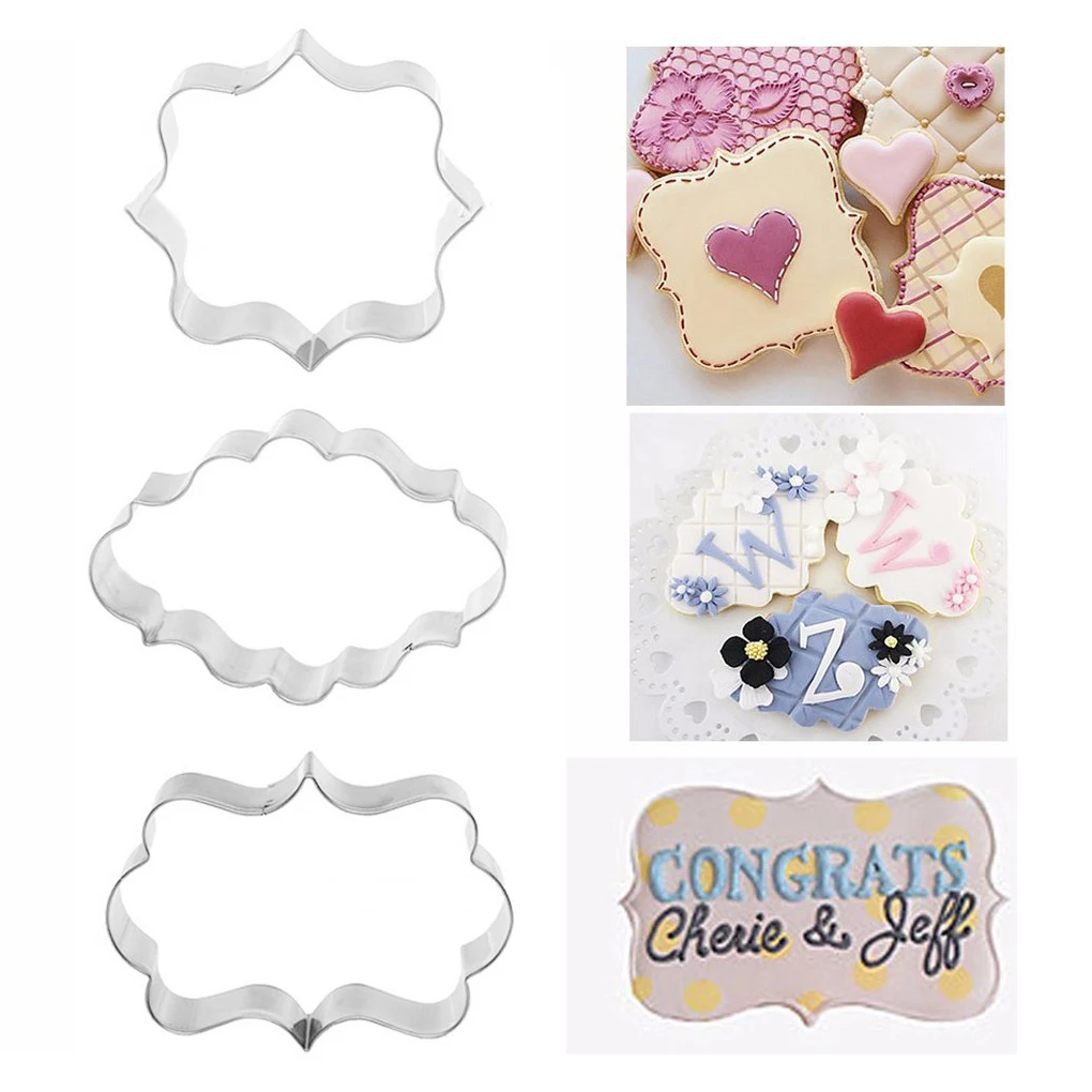 

4Pcs Biscuit Molds Plastic Flowers Shape Cookies Fondant Cake Moulds DIY Decorations Kitchen Baking Tool