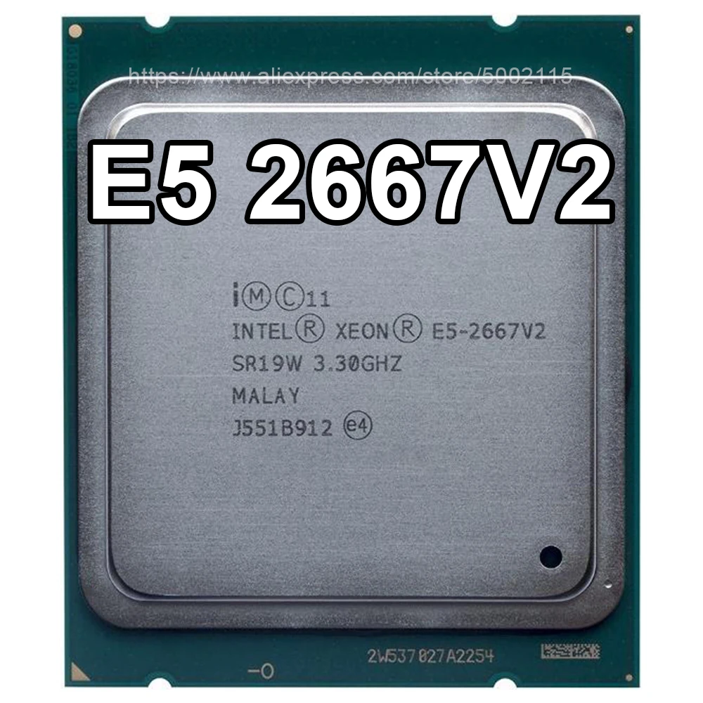 

Intel Xeon E5 2667 v2 3.3Ghz 8Core 16Threads 25MB Cache SR19W 130W Processor