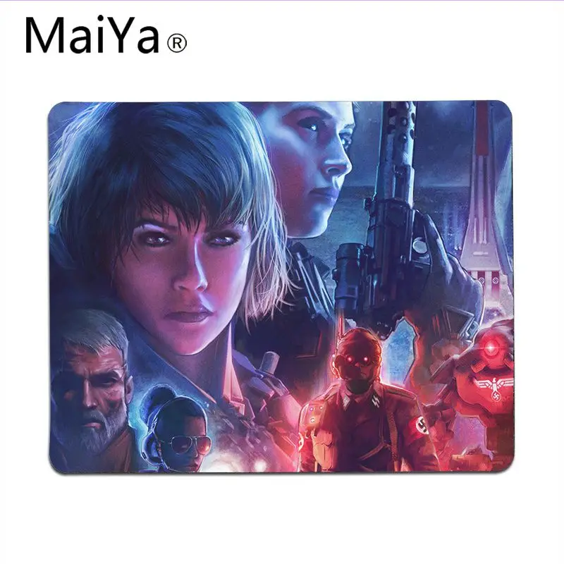 Maiya высокое качество Wolfenstein Youngblood силиконовый большой/маленький коврик для мышки игра большой коврик для мыши клавиатуры коврик - Цвет: Lock Edge18x22cm