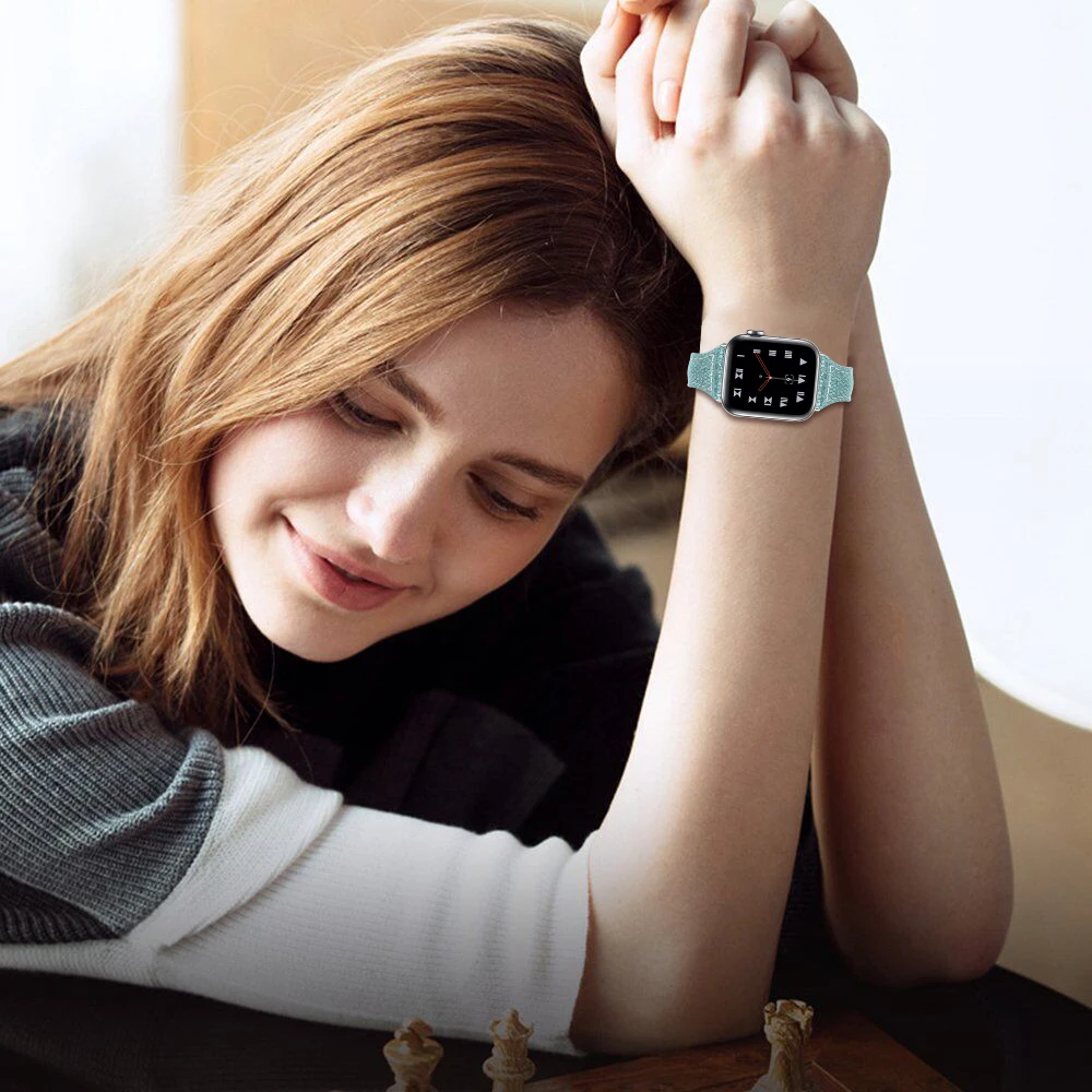 Ремешок OULUCCI для apple watch band 38 мм/40 мм/42 мм/44 мм черный кожаный браслет series