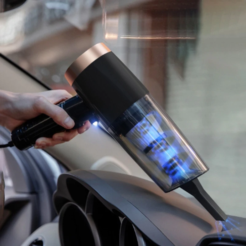 

12V Car Vacuum Cleaner 120W Wet Dry Dual Use Portable Car Vacuum Cleaner High Power 3 in 1 Aromatherapy Lamp