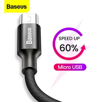 

Baseus Micro USB Cable Fast Charging Data Sync Microusb Charger Cable For Samsung A7 Xiaomi Redmi Note 5 Android Phone Cables