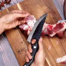 Ręcznie ze stali nierdzewnej kuchnia nóż do trybowania nóż rybacki tasak do mięsa nóż rzeźnicki Chef noże kuchenne kute w ogień noże