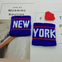 Стиль хип-хоп трикотажный нарукавник с надписью жаккардовый баскетбольный браслет на запястье Логотип Настраиваемый впитывающий пот дышащий протектор на запястье