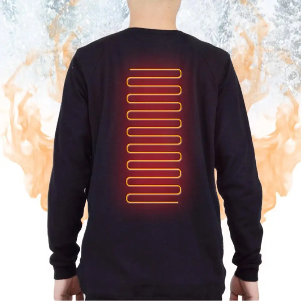 Warm Heated Vest USB Warmer Hiking Heated Thermal Clothes Outdoor Winter Running Windproof Electric Heating Jacket Shirt