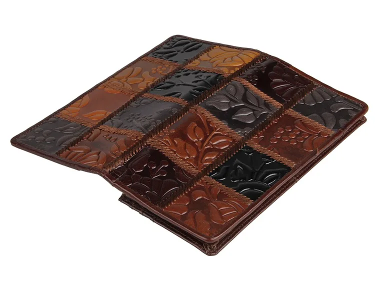 Женский клатч из натуральной кожи с застежкой молнией складной кошелек для