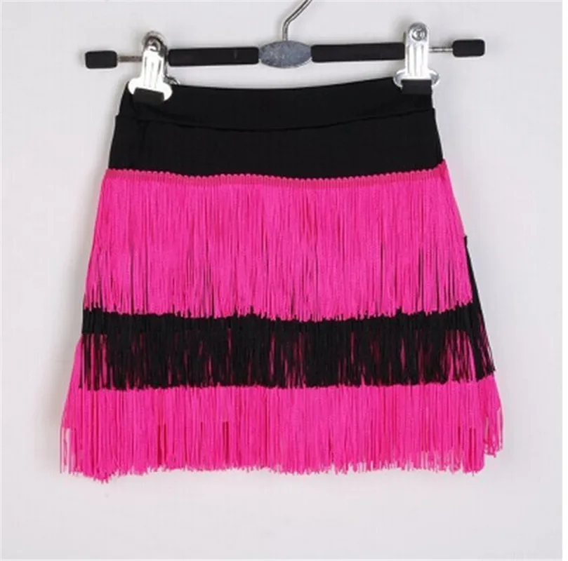Adult Latin Dance Skirt Women's Fringed Latin Skirt Lady Cha Cha Rumba Samba Fringe Sexy Dance Practice Clothing dance skirt
