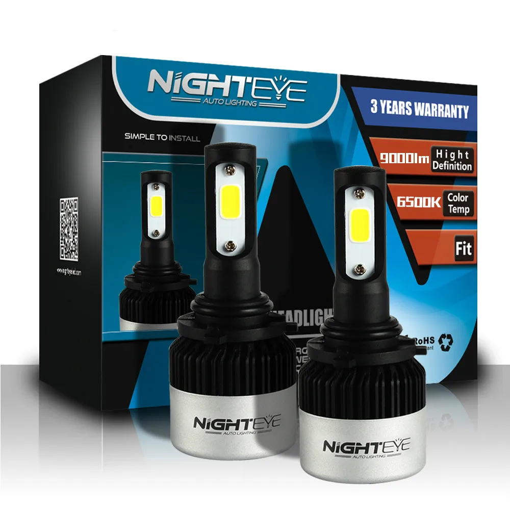 NIGHTEYE 9000LM H4 H11 H7 Светодиодные Автомобильные фары лампы 6500K H8 H1 HB3 9005 HB4 9006 72 Вт 360 градусов Автомобильные противотуманные фары лампы авто лампы