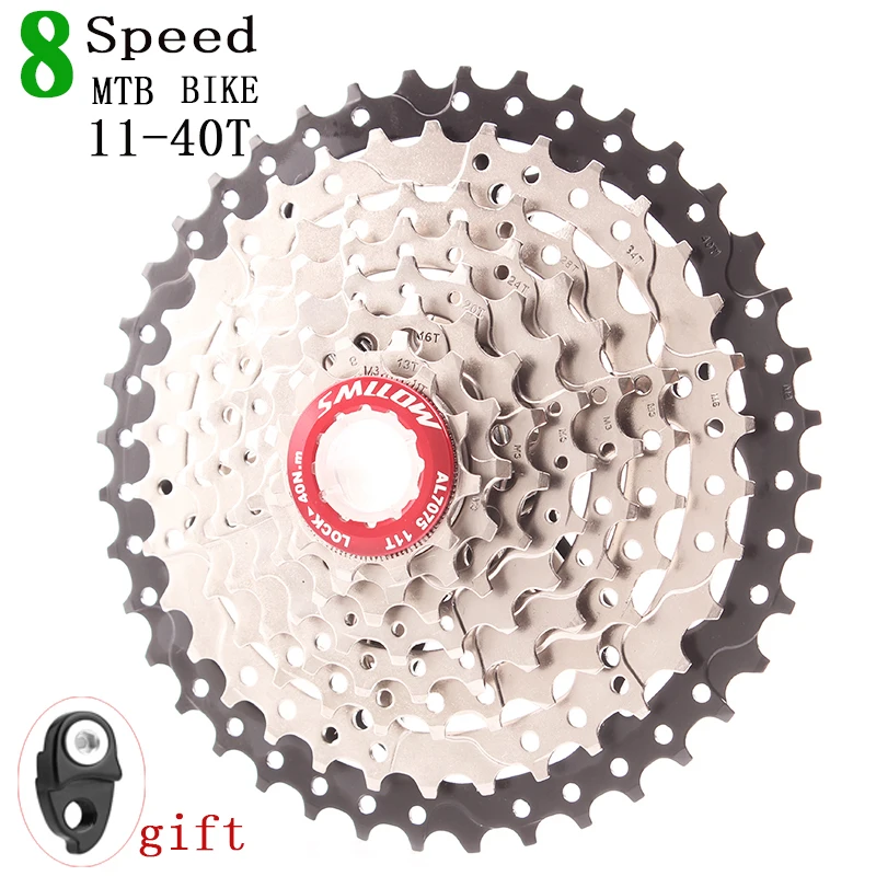 SMLLOW MTB 8s 8speed 40T Wide Ratio Freewheel Mountain Bike Bicycle Parts Cassette 11-40T Compatible for M410 k7 X4