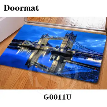 

Free Shipping Custom Tower Bridge of London DoorMat Art Pattern Carpet Floor Hall Bedroom Cool Pad Fashion Rug SQ0626-LDL9