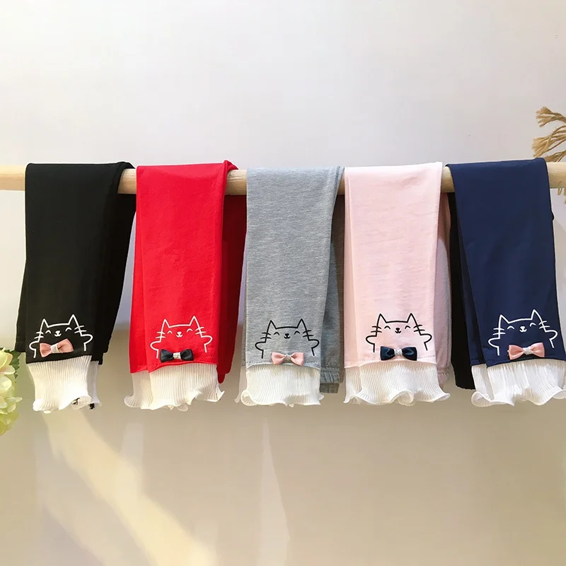 

Autumn Newborn Baby Girls Cute Pants Cotton Leggings Elastic Waist Cartoon Print Toddler Bottom Cloths