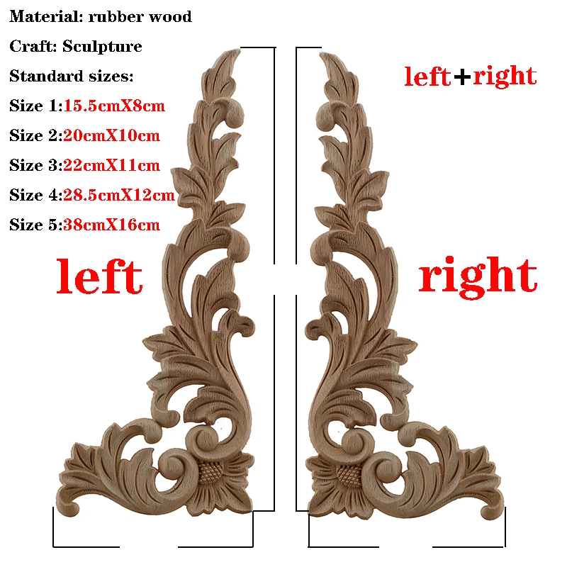 Carved Wood Applique Decor 5