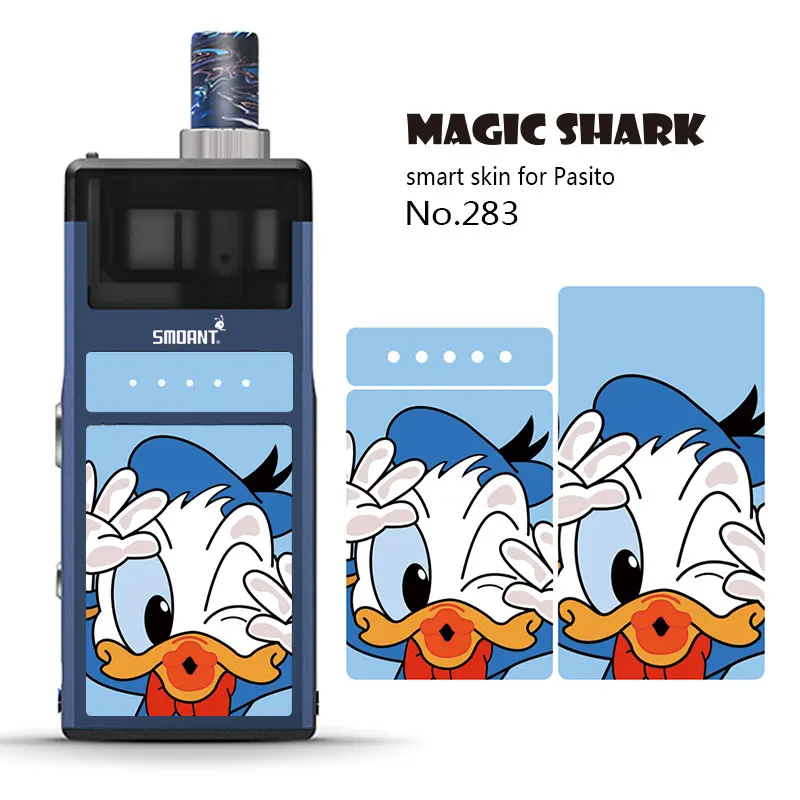 Волшебная Акула из мультфильма утка плетение Марио Тигр лиса ультра тонкая кожа пленка для Pasito крышка Pod Vape наклейка чехол для Smoant Pasito