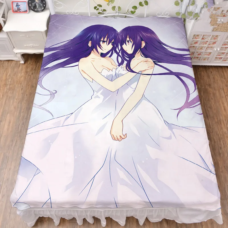 yhdzd47 August update Anime DATE A LIVE Yatogami Yoshino токисаки Куруми фланелевое одеяло летнее одеяло кровать молочное волокно лист 150x200 см - Цвет: yhdzd47