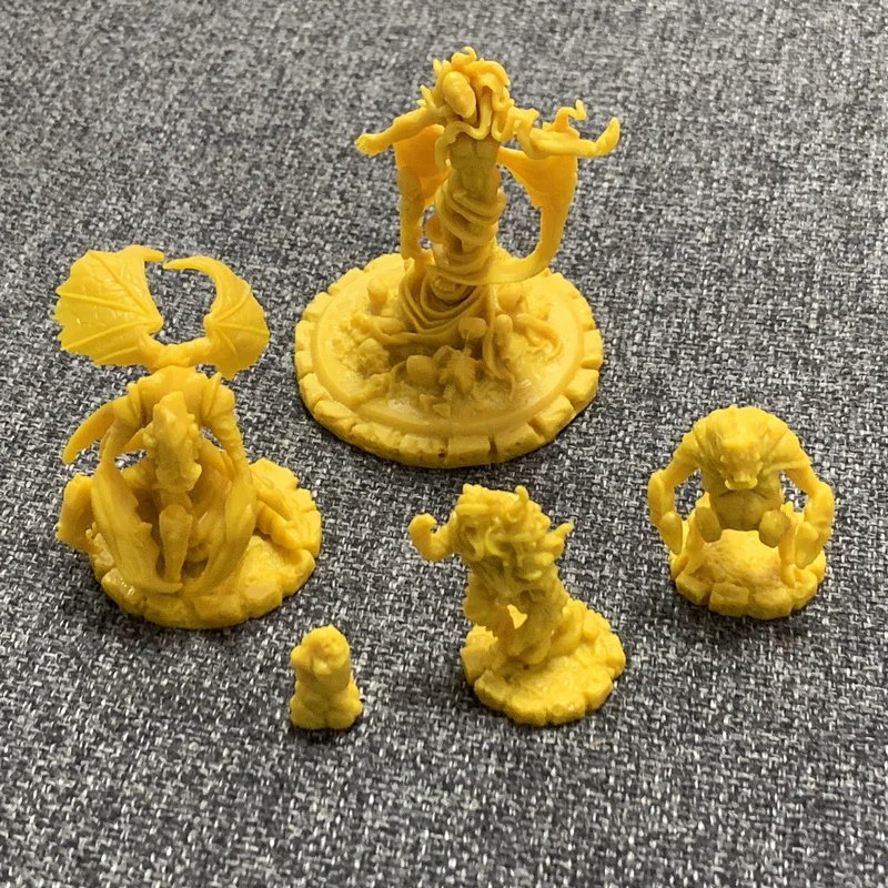 Подземелья и Драконы DND миниатюры фигурки Cthulhu войны настольная игра ролевые игры фигурки коллекция игрушек - Цвет: DE219 5Pcs Yellow