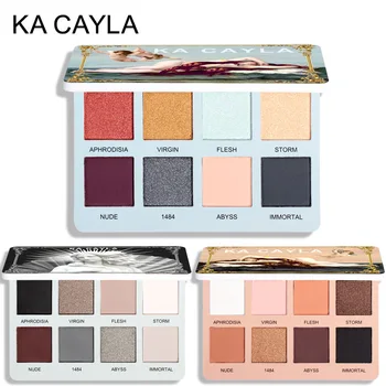 

8 Colors Matte Shimmer Eyeshadow Palette Waterproof Glitter Diamond Pigment Highlighter Eye Shadow Powder Makeup Cosmetic TXTB1