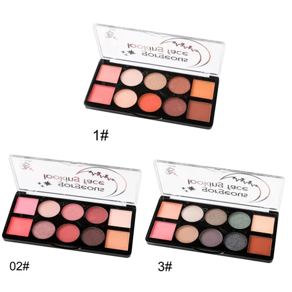 6 Color Eyeshadow 4 Color Blush Palette Waterproof Smudge-proof Matte Shimmer Eye Shadow Blusher