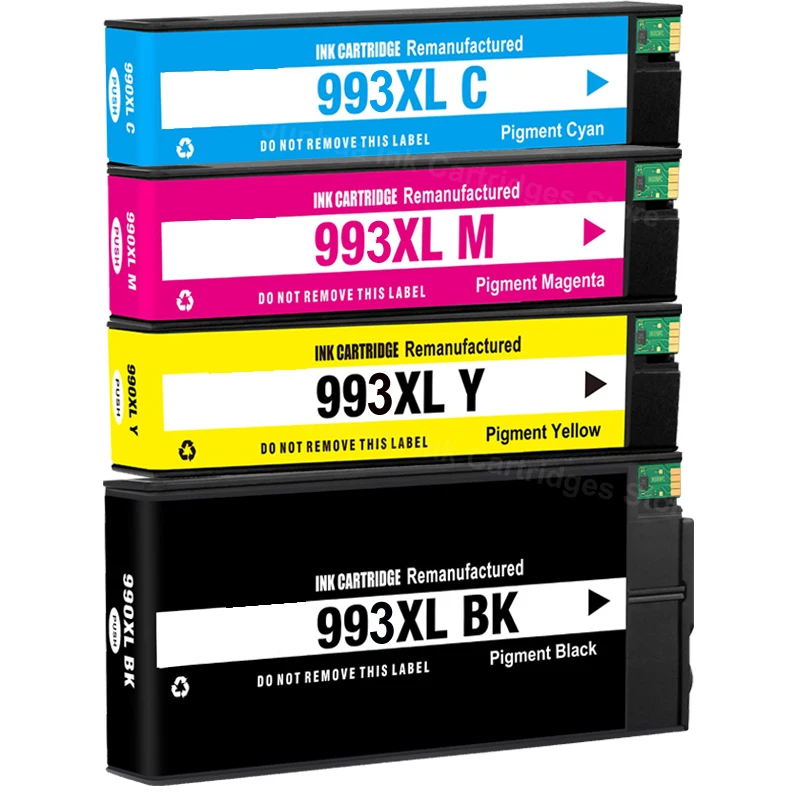 993XL 4 шт.(1BK+ 1C+ 1 м+ 1Y) Восстановленный чернильный картридж Замена 755dn 774dn 774dns 750dn 750dw 772dn 772dw 777z 777zs