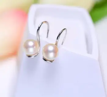 

stunning pair of 9-10mm south sea round pink pearl earring 925s
