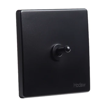 

Black Lever 1-Gang Retro Toggle Switch Panel 86 Type One Open Single Double Control Wall Light Switch 220V10A