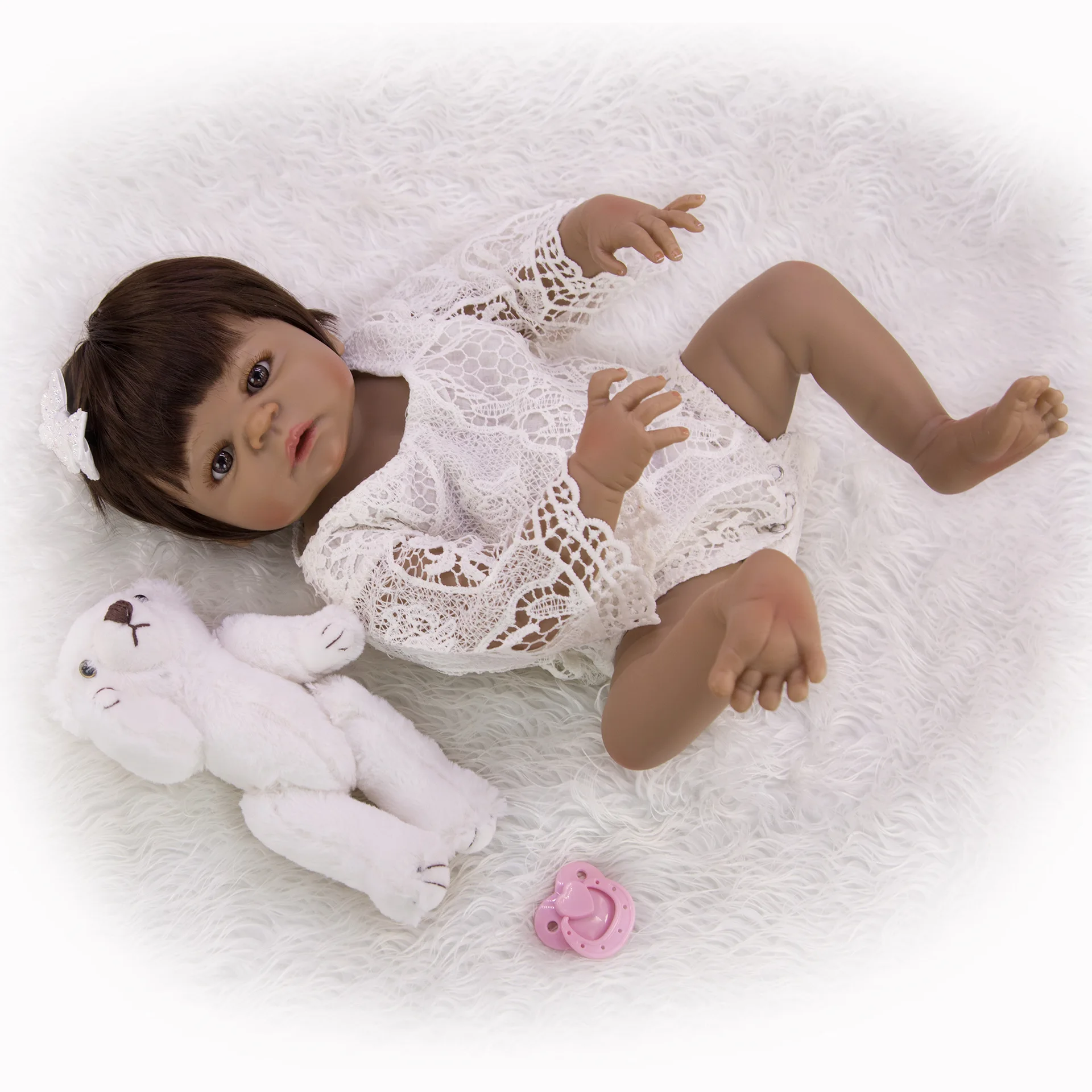 L. o. L кукла сюрприз для девочек Полный силиконовый винил reborn baby черная кукла игрушка для детей подарок Bebe Reborn Menina