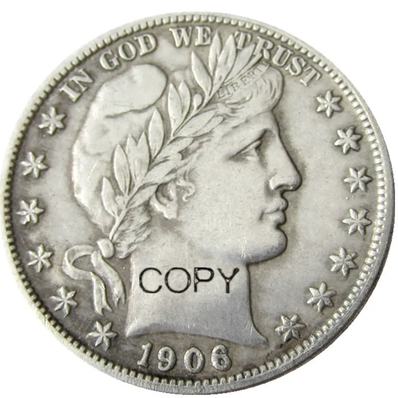 

US 1906POSD Barber Half Dollar Silver Plated Copy Coins