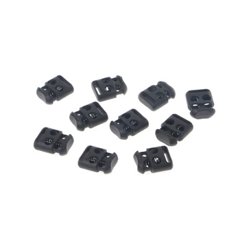 

10 Pcs/Lot Non-Slip Shoelace Buckle Clip Stopper Rope Clip Clamp Cord Cable Lock M4YF