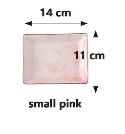 pink small Nordic Стиль роспись под мрамор Phnom Penh керамические украшения подставка-держатель Цепочки и ожерелья для косметических принадлежностей для еды сушеные прибор для хранения фруктов шкатулка для украшений - Цвет: pink small