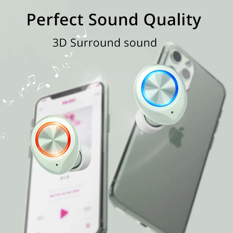 TW70 Wireless Headphones Bluetooth 5.0 earphone tws HIFI stereo earbuds Sport Handsfree Gaming Headset for iphone xiaomi huawei