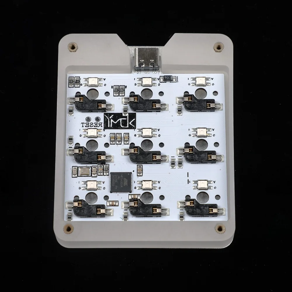 9 Key, Alumínio CNC, QMK VIA, Hotswap,