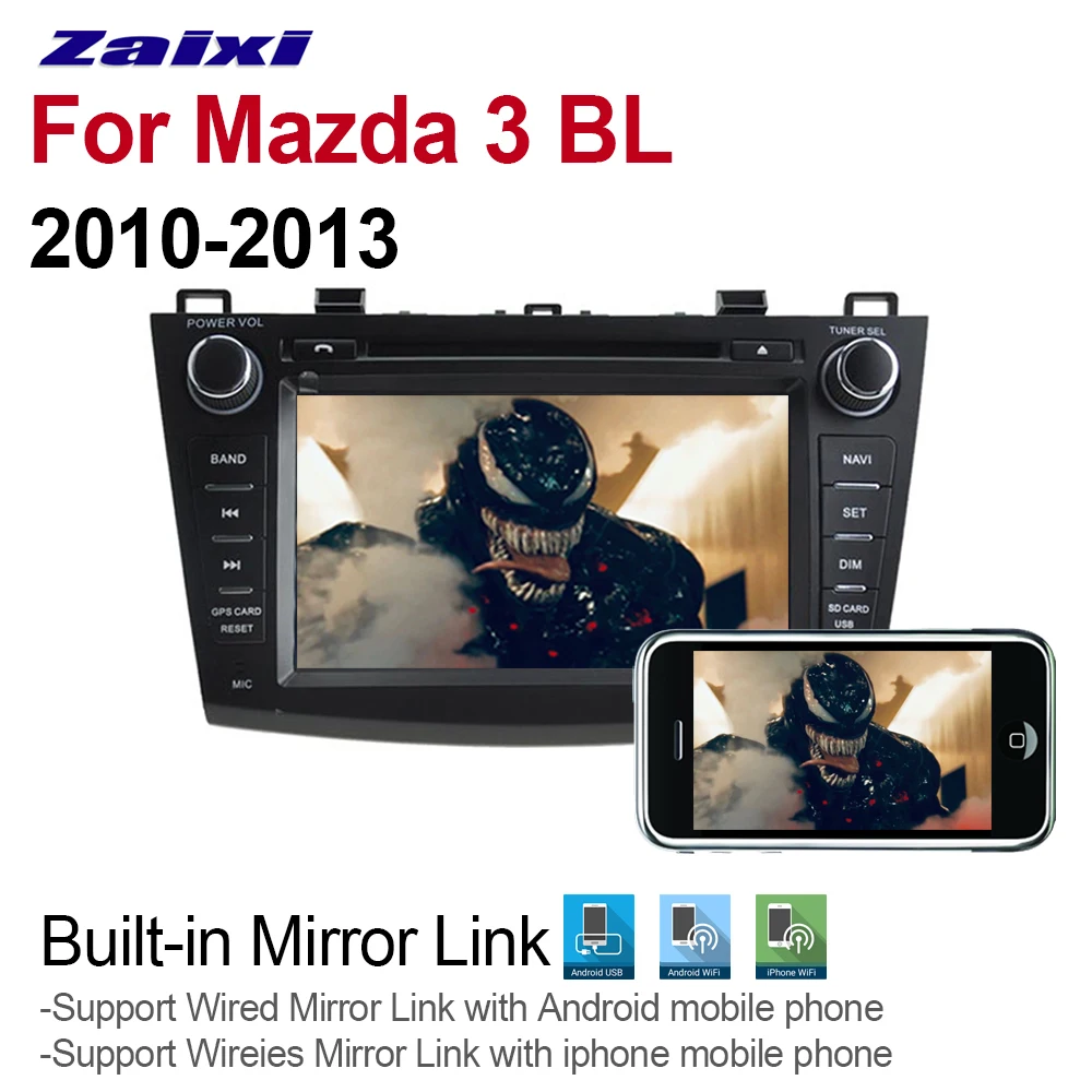ZaiXi 2din Android для Mazda 3 BL 2010~ 2013 gps 9,0 Восьмиядерный 4 Гб ram автомобильный DVD Радио BT навигационная карта система мультимедийного плеера wifi