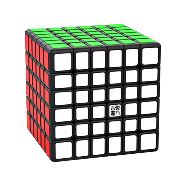 black YJ Yushi v2M 6X6X6 Магнитный магический скоростной кубик Профессиональный Yongjun магниты без наклеек Кубики-головоломки Cubo Magico обучающая игрушка для детей - Цвет: black