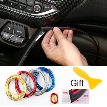 

5M Car Styling Interior Decoration Strips Moulding Trim Dashboard Door Edge Universal For Cars Auto Accessories In Car-styling