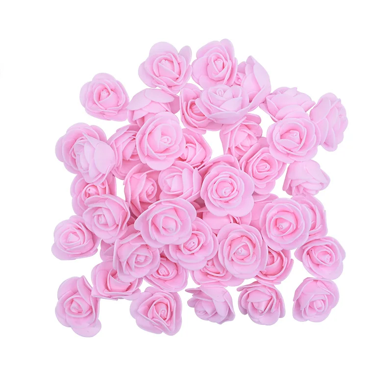 200pcs Light pink DIY декоративные розы ПЭ пена медведь только для вас День святого Валентина подарки искусственные пенные цветы ремесла свадебные украшения - Цвет: 200pcs Light pink