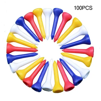 

100 Golf Studs 36mm Upgraded Sturdy Plastic Golf Stud Cups Reduce Friction Side Spin Tees Are Colorful for Golf Practice