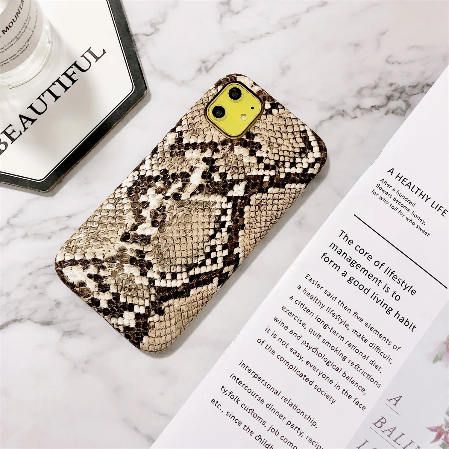 LISCN кожаный чехол для телефона для iPhone 8plus Xs Max 6 6splus 7 X XS XR 11 Pro Max Змеиная Кожа PU чехол Леди мобильный чехол для телефона