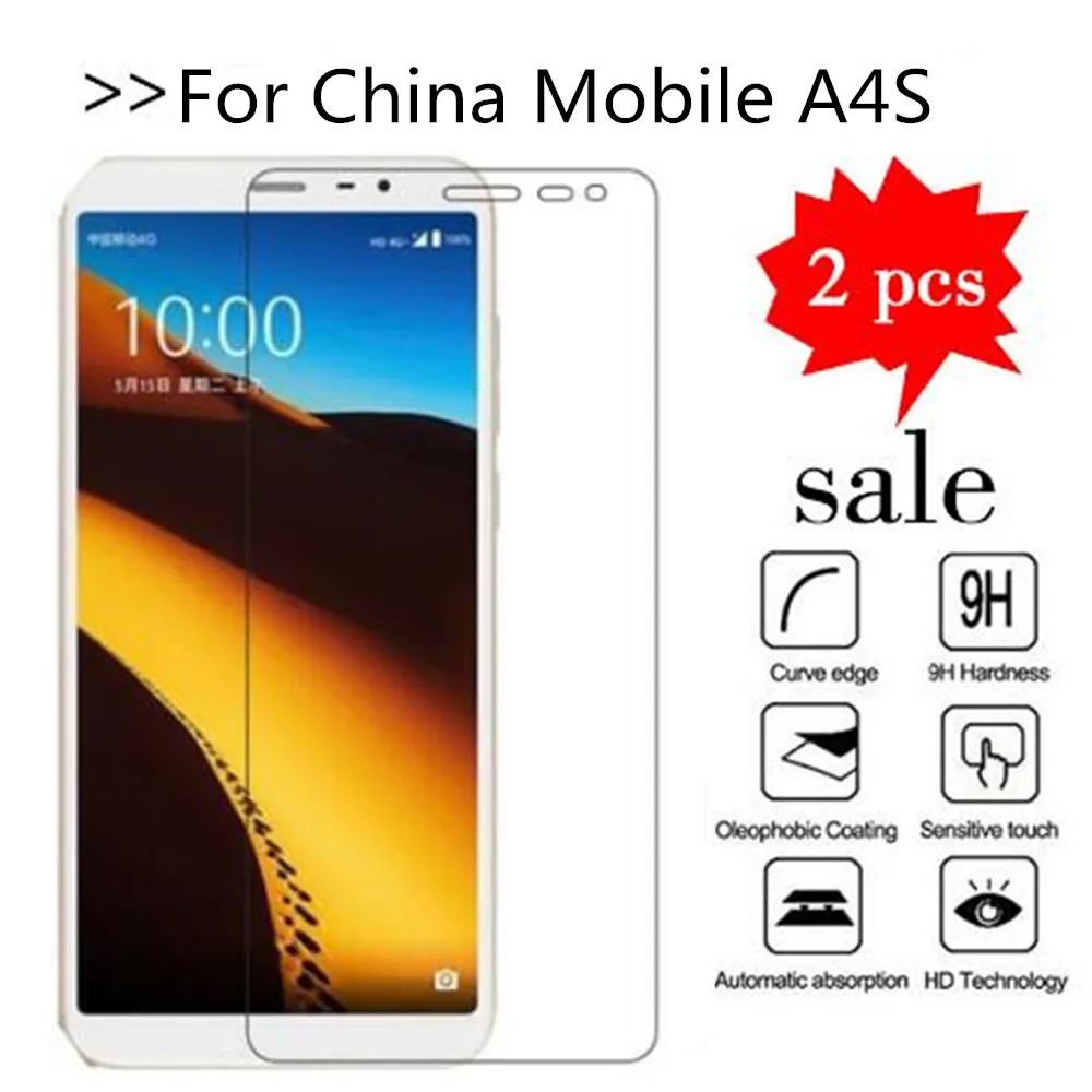

For China Mobile A4S Tempered Glass 9H High Quality Protective Film Explosion-proof Screen Protector For China Mobile A4S