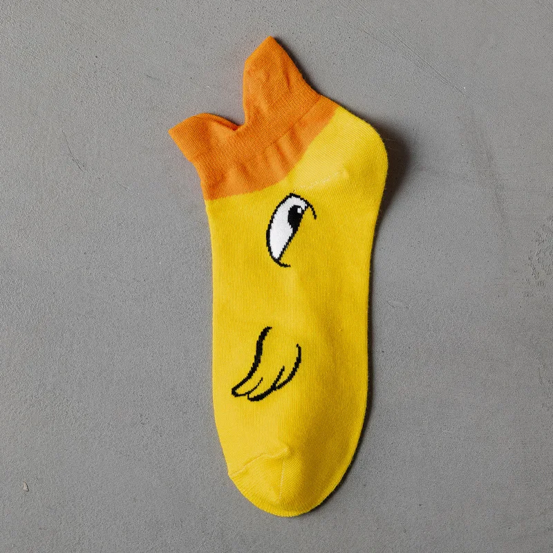 جوارب كاحل بطبعة بط وطيور ومبهجة