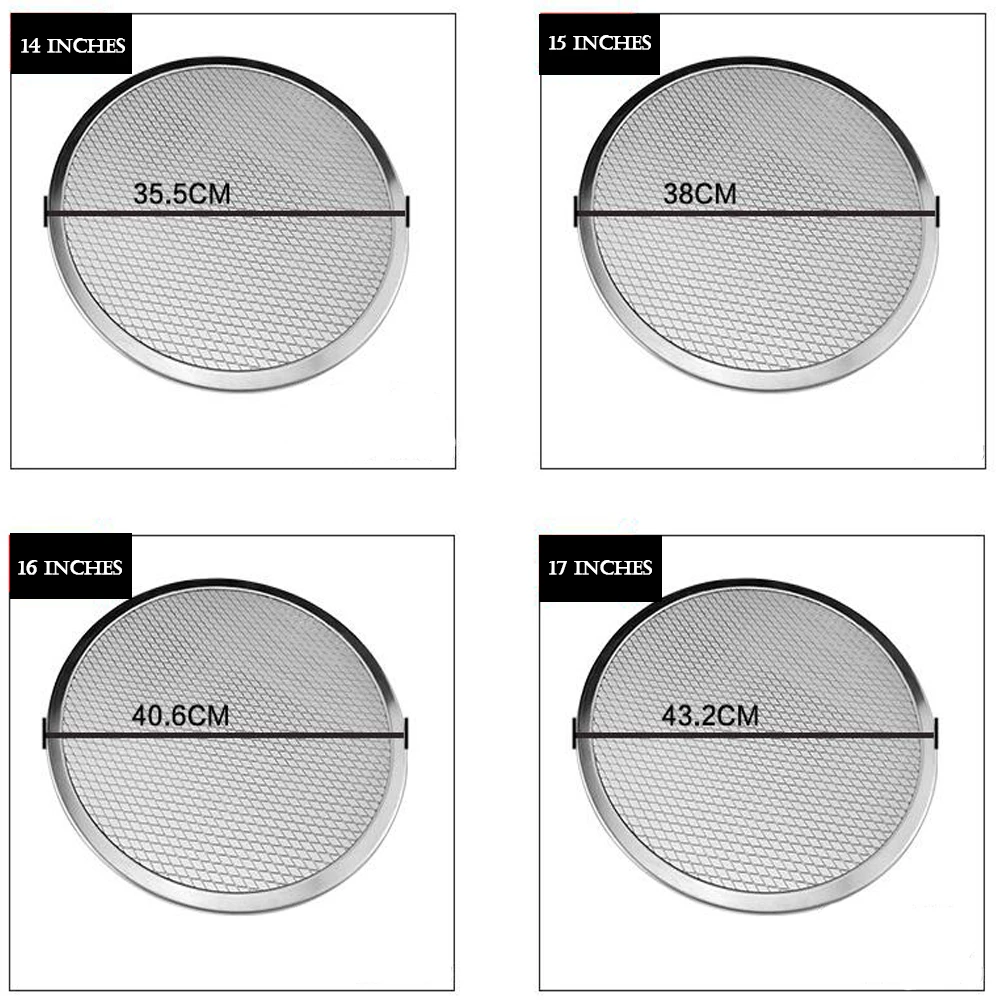 6-22 дюймов повторно использовать антипригарная алюминиевая сетка для пиццы макаронные изделия противень металлическая сетка посуда кухонные принадлежности для выпечки