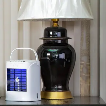 

1 pc Bluetooth Cool Fan Portable Mini Air Conditioner USB Home Humidifier Desktop Multi-functional Rechargeable Fan